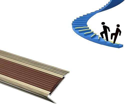 Aluminium Profil De Marche, Profil De Bord D'escalier, Type L Bande Escalier Antidérapante, Processus D'anodisation, Résistant À L'usure et Aux Rayures, Convient Aux Hôtels, Hôpitaux ( Color : B , Siz