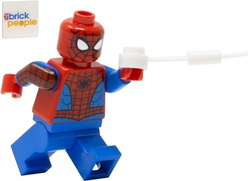 LEGO Spider-Man Minifigure with Web, 2-inch, Toy Figure