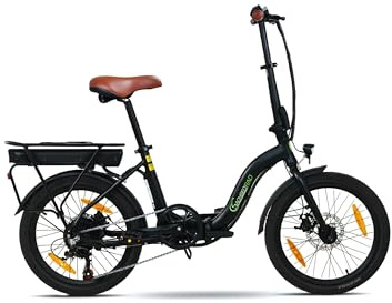 SachsenRAD E-Folding Bike F2 Farmers - Bicicleta eléctrica plegable de 20 pulgadas, batería de 470 Wh hasta 130 km de distancia, para hombre y mujer, con autorización StVZO, BB12294