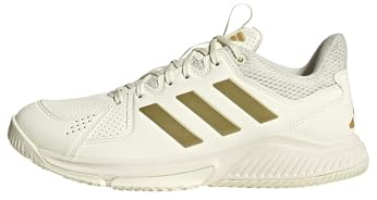 adidas Femme Court Flight Shoes, Off White/Gold met./Core Black, 38 EU