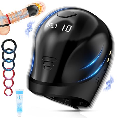 Masturbador Msculino Juguetes Sexuales Hombre - Masturbador Eléctrico con Pantalla LCD y 10 Modos de Vibración, Estimulador de Glande Envolvente 360, vibradorador hombre Juguetes Eróticos Masajeador