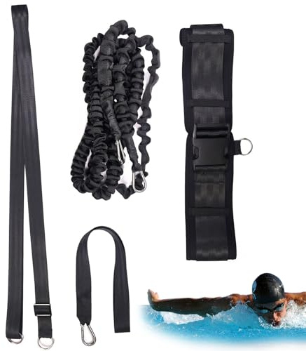 Fascia elastica per allenamento di nuoto, cintura elastica per allenamento in piscina, accessorio per allenamento acquatico, cintura per allenamento con portatile per professionisti