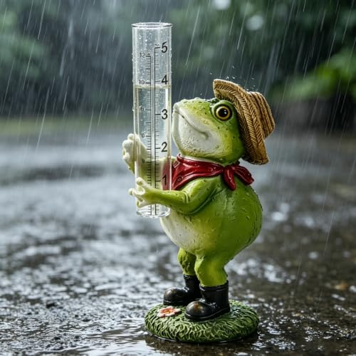Nimblyne Pluviómetro a prueba de heladas, rana, pluviómetro de cristal de repuesto para medidas de 1 – 12 cm, pluviómetro de vidrio, medidor de lluvia, medidor de lluvia para patio, cubierta, césped