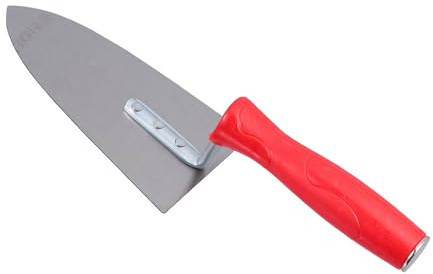 Paleta de Yeso Triangular de Acero y Plástico Roja