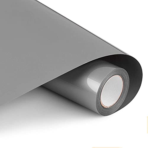 HIKENRI Heat Transfer Vinyl Bundle 12 x 10' Feet Rolls, HTV for Silhouette Cameo Easy to Cut & Weed, DIY Heat Press Design for T-Shirt, Clothes, Hats and Other Textiles (Silver