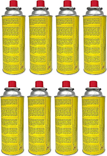 Clearfee Gaspatron med butangas, campingbutangas MSF-1a, för gasspis, gasvärme, gasbrännare, ogräsbrännare, 227 g (520 ml) (8)