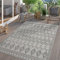 TT Home In-& Outdoor Teppich Wetterfest Balkon Küche Wohnzimmer Boho Skandi Design, Farbe: Grau 3, Größe:140x200 cm