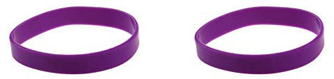 Pavewood 2 braccialetti alla in gomma di silicone, elastici, colore: viola