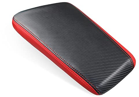 GRFIT Elegante e Bello Auto Accessori Interni Auto Box Bracciolo della Copertura Sinistra Timone Bracciolo di Controllo Centrale Contenitore Pad per Kia EV6 2022 (Color : Rosso)