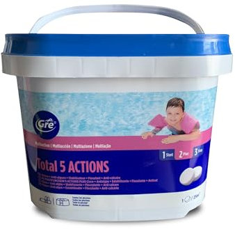 Gre 76068L Total 5 Actions, Multifunzioni 5 Azioni Pastiglie Da 250gr - 3kg