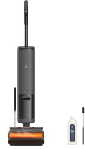 OSOTEK H200 Pro Plus Aspiradora en Seco y Húmedo Inalámbrica, Inclinación Plana de 180°, Limpieza de Bordes, Autolimpieza a 100°C con Secado con Aire Caliente, Cepillo Antienredos para Suelos Duros