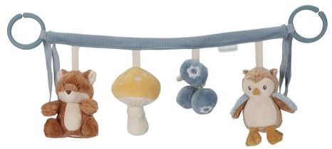 Little Dutch 8911 Stoff Kinderwagenkette Spielzeug für Babyschale - Forest Friends blau