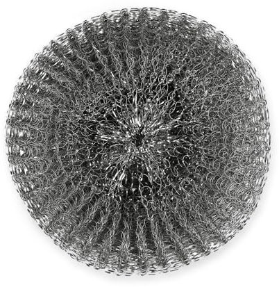 50 Stück Hygoclean Topfreiniger | Metall, Karton, silber, 60gr-m², Ø: 12,5cm, Topfreiniger Metall, Topfkratzer, Stahlschwamm