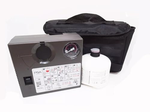 Partsdealers Genuine Mobility Kit Air Compressor Inflator & Puncture Repair Tyre Sealant Set in BAG for Vauxhall/Peugeot/Citroen - PSA -Sealant Best Before date 06.2026 !!