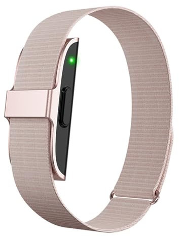 Smart Health Bilssband Attività indossabile Tracker fitness con bracciale senza schermo impermeabile in modalità multipla con base di ricarica magnetica (Oro)