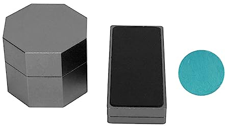 Adfaga Billards Billard Octagonal Calk Case Set Billard Cue Box Box Box avec Un Clip Fixe Silencieux pour Les Accessoires de Table de Billard (Noir)