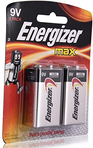 Energizer MAX Batterie Alcaline, 9V, 2 Batterie/Pacco