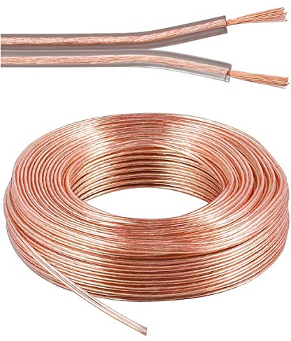 PremiumCord Cavo in Rame 100% CU, Cavo dell'Altoparlante, 20Hz-20kHz, 100 W, 2x1,5 mm², 10 m