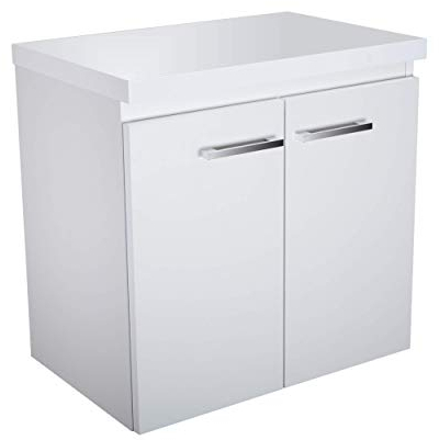 paplinskimoebel - Badezimmerschrank mit Aufsatz Bilbao Top (BxTxH) 61,5 x 40 x 58 cm, Schrank für Waschtischaufsatz, Unterschrank mit Arbeitsplatte, Waschbeckenunterschrank Weiß