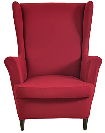 CHNSHOME Copripoltrona 1 posto con orecchie elasticizzato 2 pezzi Fodere per poltrone a orecchioni Coprisedile per poltrona Copripoltrona con Orecchie