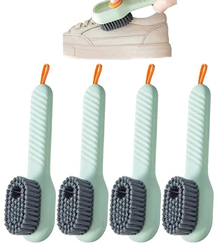 Set di spazzole for la pulizia multiusoSpazzole for scarpe liquide 4 pezzi Spazzola for scarpe multifunzionale con scatola di liquidi Tipo di pressa Spazzola for l'aggiunta automatica di liquidi Spazz