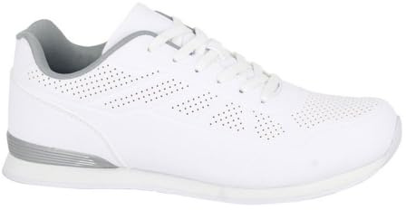 Dek Mens Penalty Lace Up Lightweight Lawn Bowling Shoes/Trainers White/Grey 12 UK