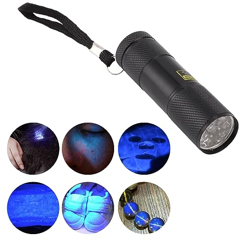 Schwarzlicht Taschenlampe, 395 Nm Schwarzlicht Taschenlampe, Mini Haustier Urin Detektor Licht für Hunde, Katzen Urin, Trockene Flecken, Bettwanzen, Fleckendetektor,