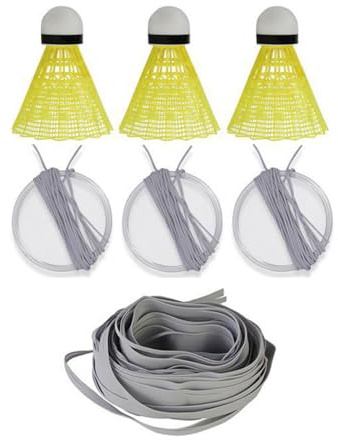 MiOYOOW Entraîneur Rebond Badminton, Outil d'entraînement de Badminton, Volants LED Lumineux Badminton Balles Badminton Réglable avec Cordon Élastique pour Un Entraînement de Badminton Unique