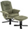 IDIMEX Relaxsessel Charly mit Hocker grün - TV Sessel mit Verstellbarer Rückenlehne, Wohnzimmersessel mit Seitenfach und Beinablage, Loungesessel aus Kordstoff