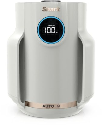 Shark NeverChange Luftreiniger für bis zu 5 Jahre, für Zuhause, Raumabdeckung 23 m², kompakter Luftreiniger, HEPA-Filter, fängt 99,97% der Allergene wie Staub ein, leise, LED-Display, Dove HP072EU