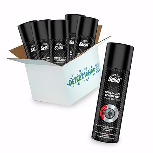 DETERMONDO 6 Spray Pulitore Freni 500 ml Detergente Professionale per Auto Moto Bici Parti Meccaniche Elimina Grasso e Residui Asciugatura Rapida