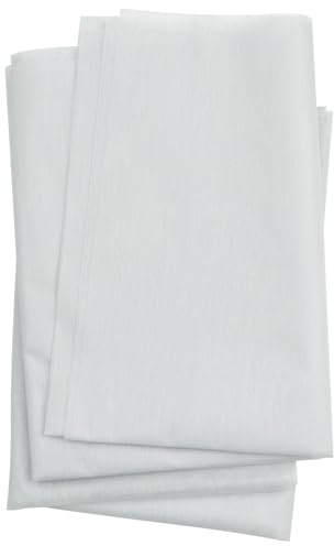 TEUYOE Interfaz de planchado para costura, tela de interfaz fusible, no tejida, ligera, fusible, para costura, interfaz fusible de una sola cara, ligera (blanco)