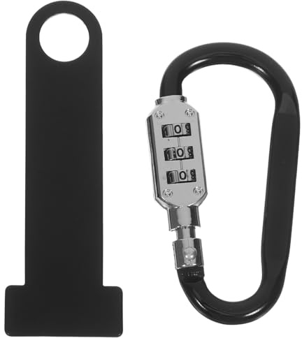 OUNONA 1 Juego de candado para Casco de Motocicleta: candado antirrobo con Anilla en D y contraseña para Mayor Seguridad en Ciclismo y Motocicletas.