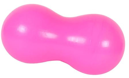 MotiveTech Peanut Ball Palla Ginnastica Equilibrio Sedia Fitness Coordinazione Seduta Rilassante in PVC Struttura Resistente Adatta a Bambini Adulti, Rosa