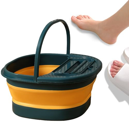 Bacino per piedi, pieghevole, per vasca da bagno, massaggiatore, per uomini, anziani, viaggi, campeggio, spa, hotel, dormitorio, bagno, casa, spa