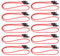 fasient1 10 Piezas SATA Cable, Cord Cable de Datos SATA 7 Pin Macho a Hembra, Cable de Extensión SATA Extensor SSD HDD Cable para SATA Disco Duro Externo, SATA Unidad Óptica, etc(50cm)