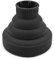 Universal Collapsible Hair Dryer Diffuser, Silicone Blow Dryer Diffuser Attachment Portable Travel Hair Dryer Diffuser for Home Hair Salon, Suitable for Nozzle 1.4 in to 2 in (Black)