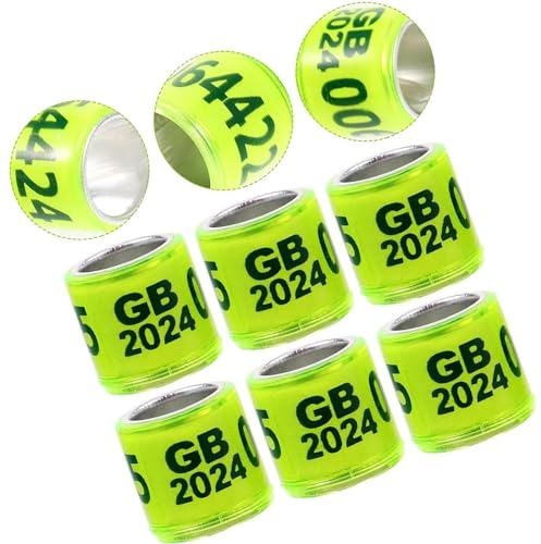 TAOLE 50 Stück Taubenringe Taube Huhn Bein Ringe, Mehrfarbige Aluminium Hühnerringe Vogelhaus Zubehör Identifizieren Bänder Vogelfußringe , Training Identifizieren Sie Vögel Fußring