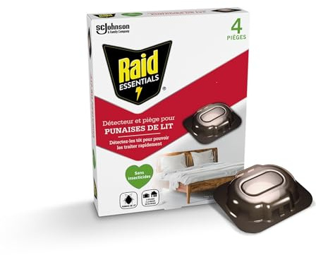 Raid Essentials® Detektor och fälla för vägglöss – fri från insekticider – 4 enheter