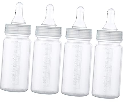 JOINPAYA 4er Set Einweg Babyflaschen Mit Für Neugeborene 0 3 Monate Transparente 100ml Milchflaschen Für Die Fütterung Von äuglingen