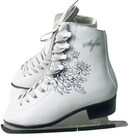 Patines para Patinaje Artistico Sobre Hielo,Patines de Hielo,Patines de hielo artísticos,Hoja de Acero Inoxidable,Cordones Clásicos,cómodos y cálidos,para mujer,hombre para patinaje sobre hielo