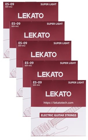 LEKATO Cuerdas para guitarra eléctrica, paquete de 10