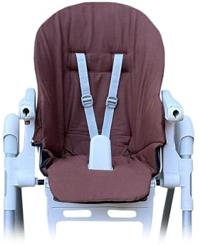 Aveanit Bezug Hochstuhl Kissen Ersatzbezug Sitzkissen, Babystuhl für Peg Perego Zero 3 100% Baumwolle Farbe Braun
