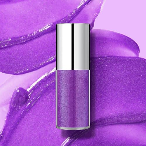 Gloss à lèvres 3D violet, à paillettes, brillant, repulpant, hydratant, pour des lèvres pleines, nourrissant, finition vitrifiée, liquide Juicy Gelée