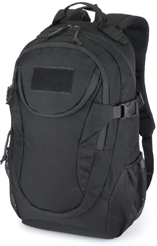 VINBAGGE 25L Sac à Dos Tactique Militaire Homme, Petit Sac a dos 500D Nylon Imperméable de Jour Molle Sac a Dos Moto, Idéal pour Voyage Fitness et Randonnée