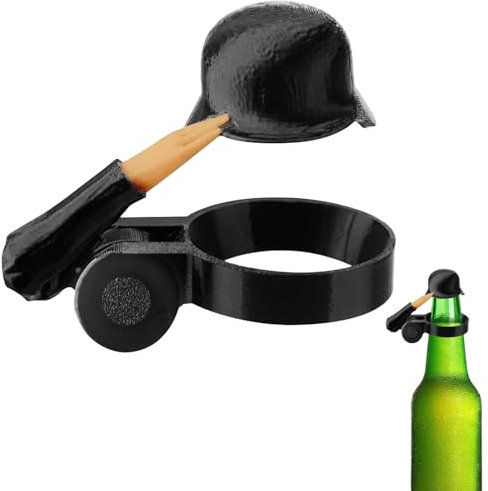 Casco di Birra, Saluto Divertenti Elmetto di Birra Soldato,Riutilizzabile,Sigillatura Della Polvere,Chiusure di Bottiglia di Birra Decorativa per Artigianato,Grill Party,Veterano, Amante del Soldato