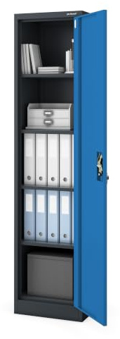 Jan Nowak Armoire à Dossiers Métal 4 Étagères Verrouillable 185x45x40 cm