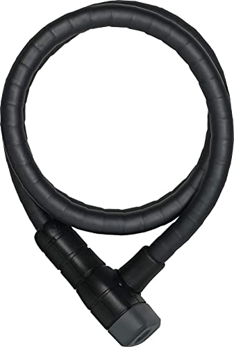 ABUS Kabelschloss Microflex 6615K/120 SCLL - Fahrradschloss-Set mit Halterung SCLL für den Sattelklemmbolzen des Fahrrads - 15 mm - ABUS Sicherheitslevel 5 - Schwarz