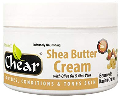 Chear Shea Butter Cream 500ml with Olive & Aloe Vera - Solid Formula - Soothes, Conditions & Tones skin