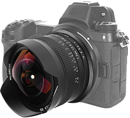 pour Objectif à Monture Z, Objectif Fisheye Super Grand Angle 7,5 Mm F / 2,8 190 °, Demi-Cadre/pour Objectif de Photographie Panoramique APS-C VR, pour Z5 / Z6 / Z7 / Z50 / Z6